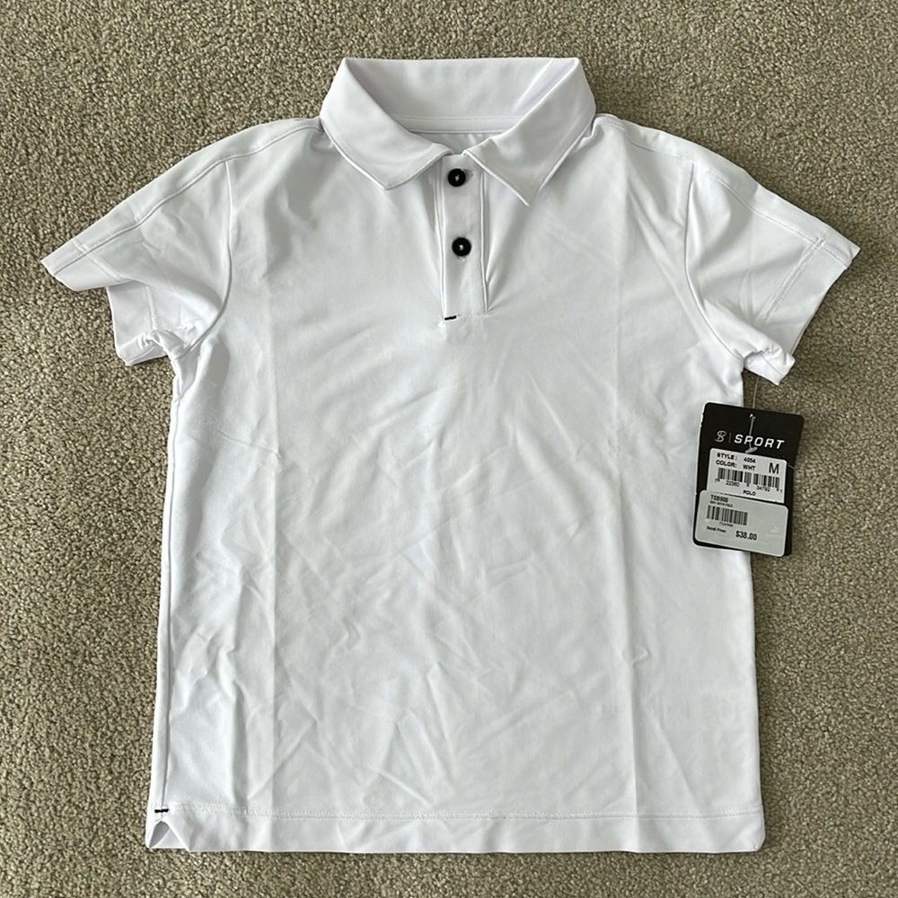 COPY - NWT Sofibella white polo size M/boys 5/6